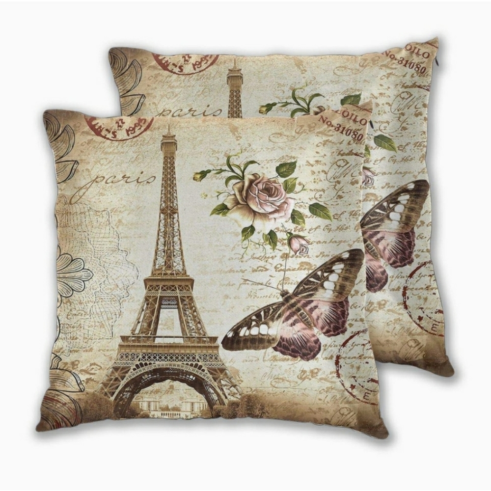3/$35 Accent pillow cover Paris theme - Picture 3 of 5